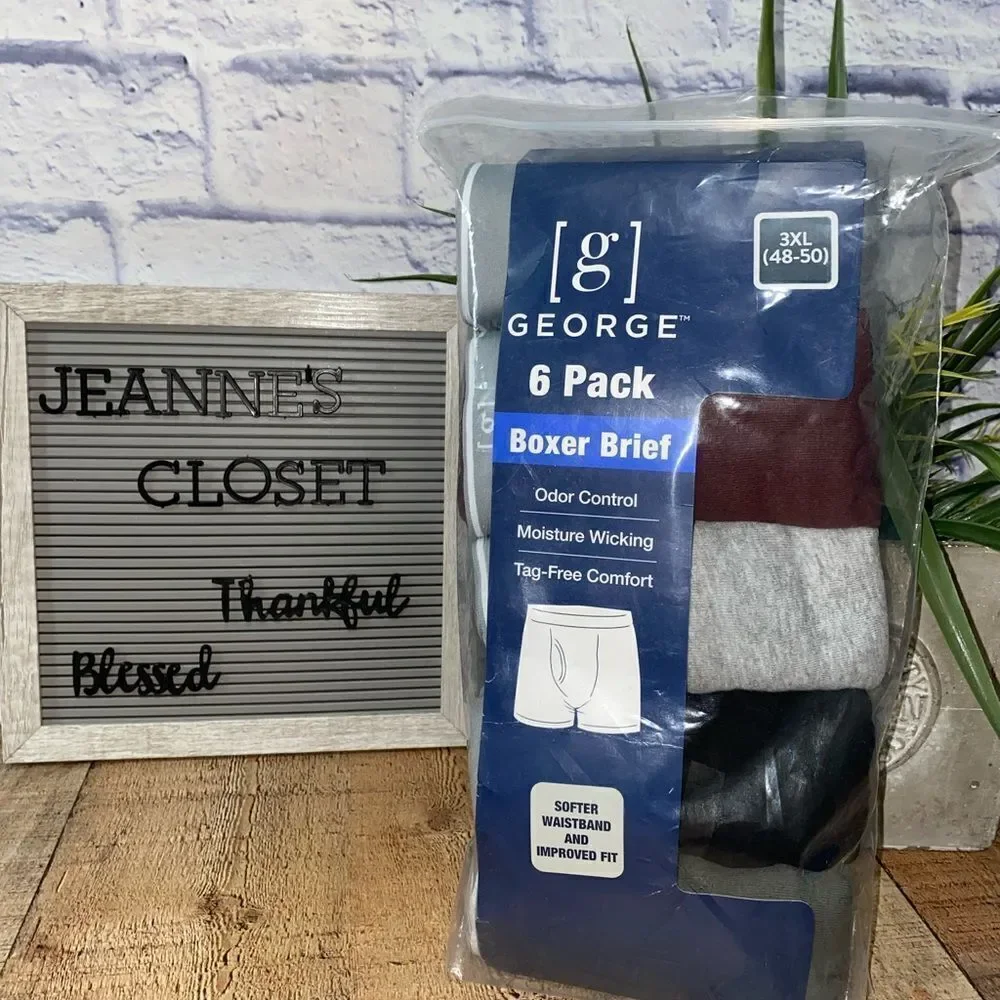 George boxer briefs 3XL 6 pack